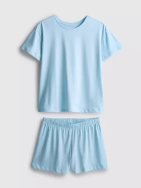 Baumwoll-T-Shirt-Schlafanzug mit kurzen Hosen