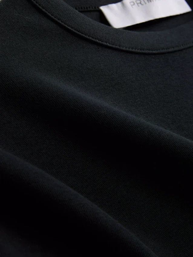 Baumwollreiches, kurzes Baby-T-Shirt mit Perlenverzierung