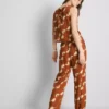 Bedruckte Hose mit weitem Bein