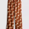 Bedruckte Hose mit weitem Bein