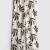 Bedruckte Hose mit weitem Bein