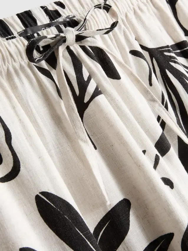 Bedruckte Hose mit weitem Bein
