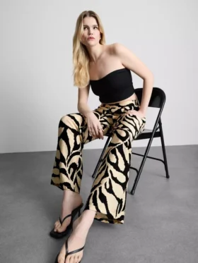 Bedruckte Palazzo-Hose