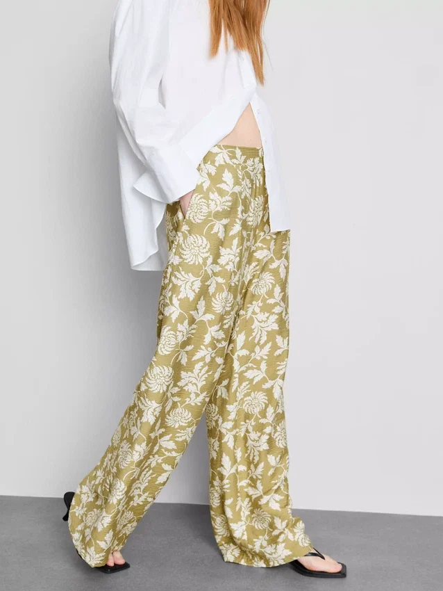 Bedruckte Palazzo-Hose