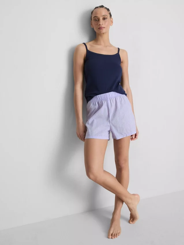 Bedruckte Schlafanzug-Shorts aus Baumwolle
