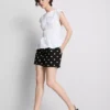 Bedruckte Shorts mit hoher Taille