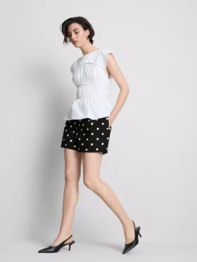 Bedruckte Shorts mit hoher Taille