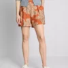 Bedruckte Shorts mit hoher Taille