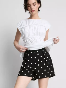 Bedruckte Shorts mit hoher Taille