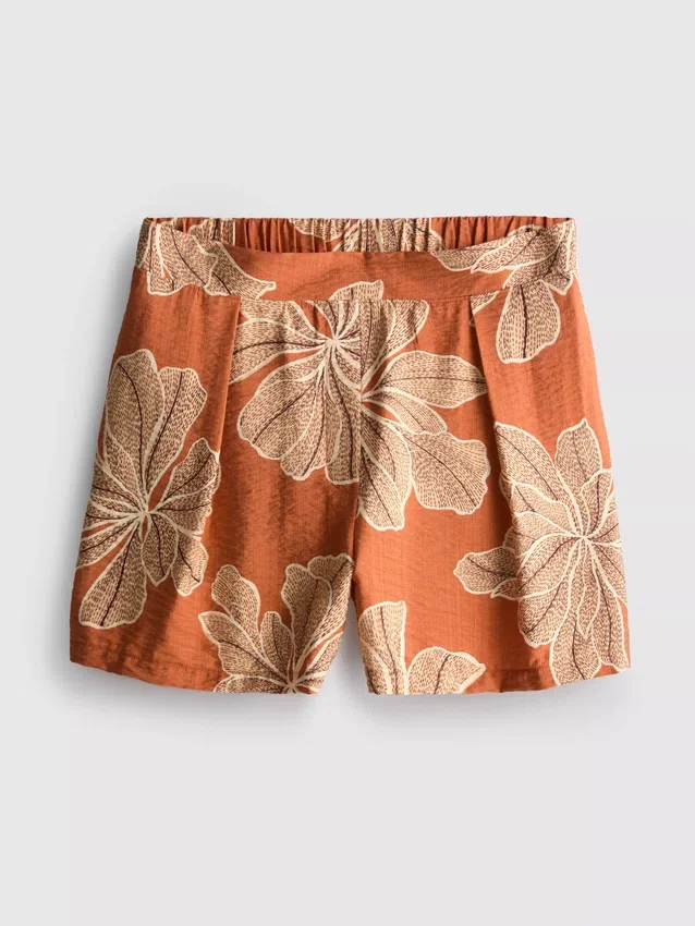 Bedruckte Shorts mit hoher Taille