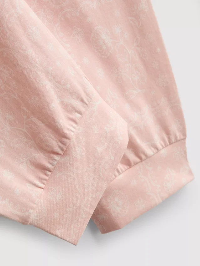 Bedruckte Shorts mit Kurzarm-Schlafanzug aus Baumwolle
