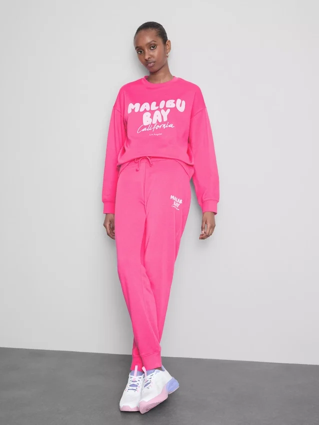 Bedruckte Skinny-Jogginghose aus Baumwollmischung