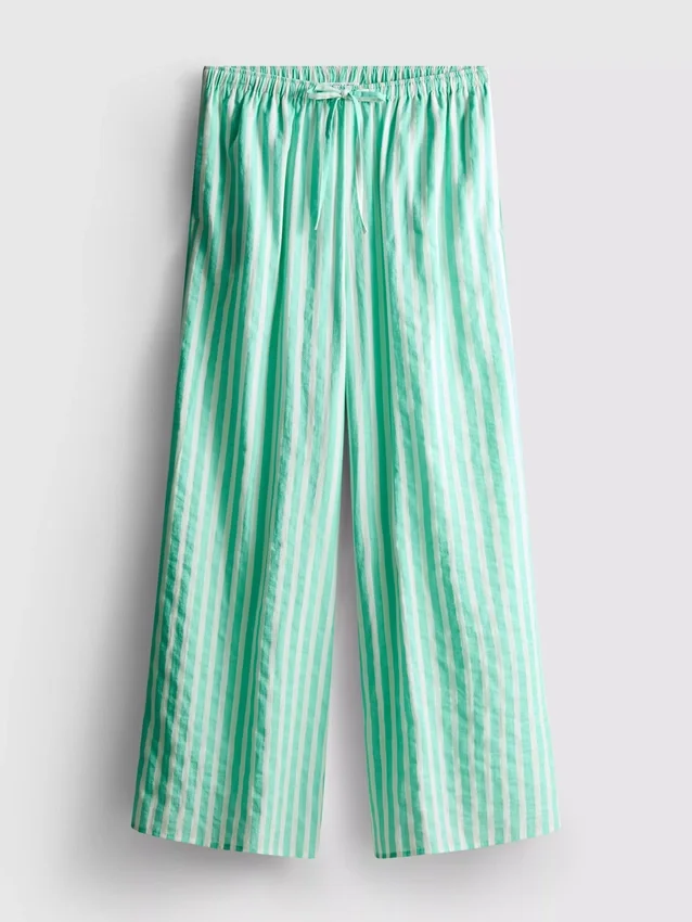 Bedruckte Strandhose mit weitem Bein