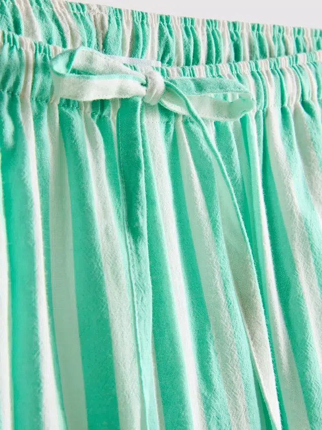 Bedruckte Strandhose mit weitem Bein