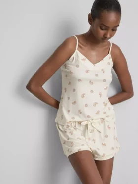Bedruckter Shorty-Schlafanzug