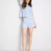 Bedruckter Shorty-Schlafanzug im Boyfriend-Stil