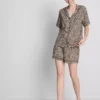 Bedruckter Shorty-Schlafanzug im Boyfriend-Stil