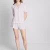 Bedruckter Shorty-Schlafanzug im Boyfriend-Stil