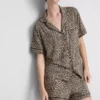 Bedruckter Shorty-Schlafanzug im Boyfriend-Stil