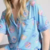 Bedruckter Shorty-Schlafanzug im Boyfriend-Stil