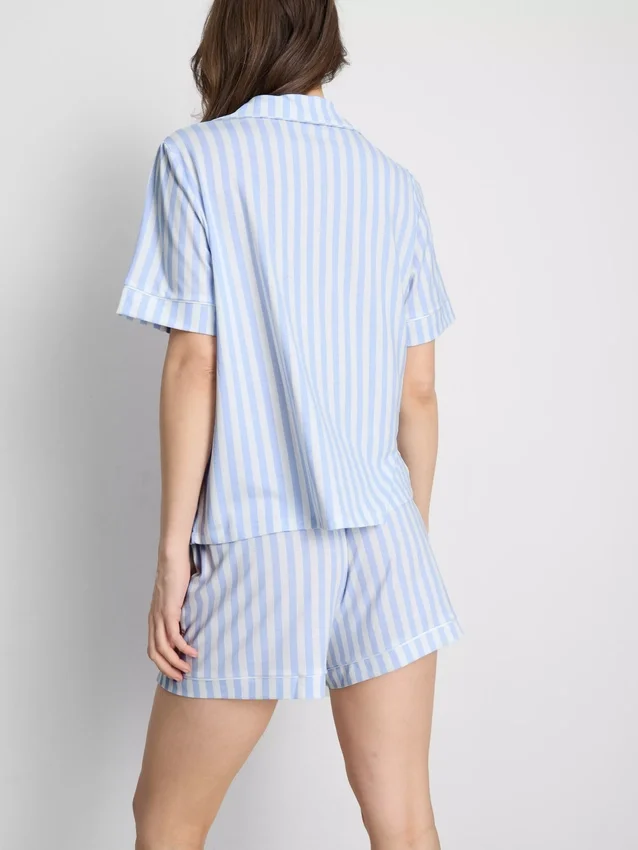 Bedruckter Shorty-Schlafanzug im Boyfriend-Stil