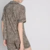 Bedruckter Shorty-Schlafanzug im Boyfriend-Stil