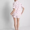 Bedruckter Teddy-Boyfriend-Shorty-Schlafanzug