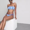 Bedrucktes Bandeau-Bikini-Oberteil