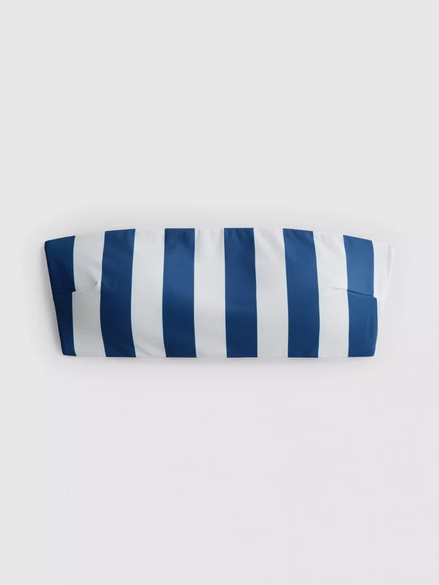 Bedrucktes Bandeau-Bikini-Oberteil