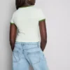 Bedrucktes Baumwoll-Baby-T-Shirt mit Ringer-Schnitt