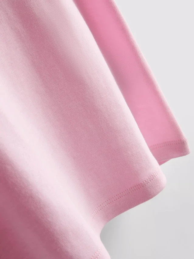 Bedrucktes Baumwoll-Baby-T-Shirt mit Ringer-Schnitt