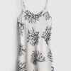 Bedrucktes Mini-Chemise in Korallenrot