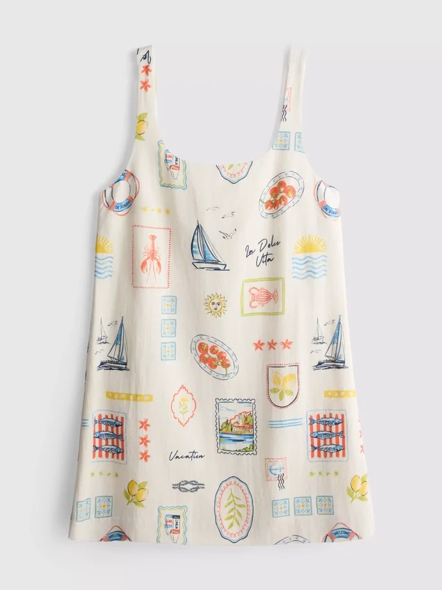 Bedrucktes Mini-Etuikleid