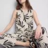 Bedrucktes Tanktop aus Baumwollmischung
