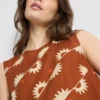 Bedrucktes Tanktop aus Baumwollmischung