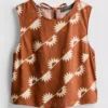 Bedrucktes Tanktop aus Baumwollmischung