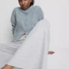 Bequeme Jogginghose aus Baumwollmischung mit weitem Bein