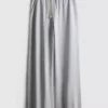 Bequeme Jogginghose aus Baumwollmischung mit weitem Bein