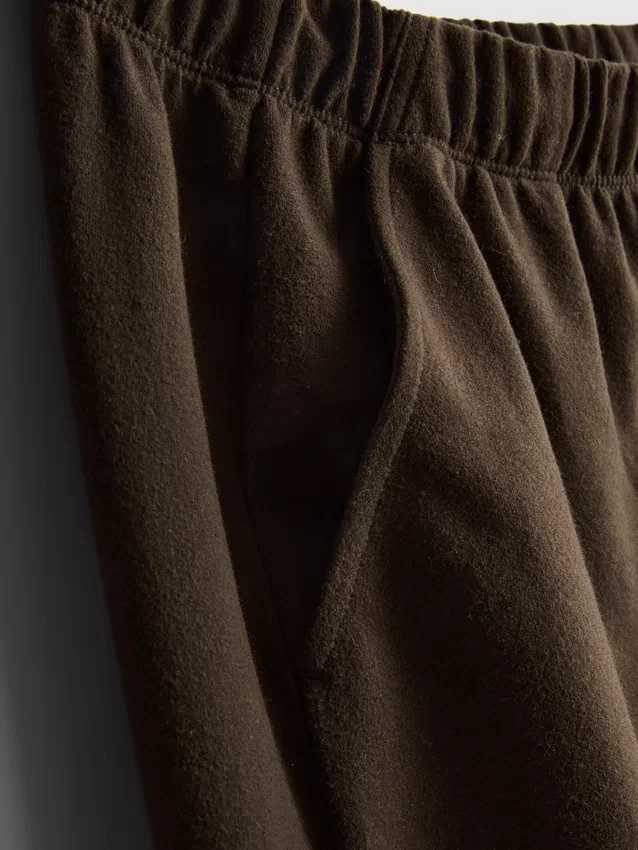 Bequeme Jogginghose aus Baumwollmischung mit weitem Bein