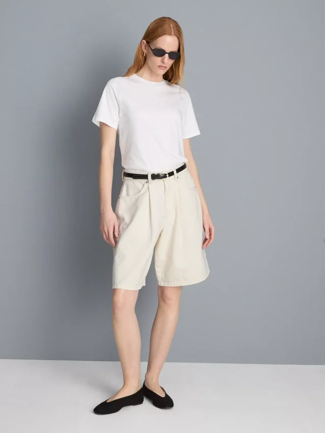 Bermuda-Shorts aus Baumwoll-Denim