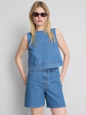 Bermuda-Shorts aus Baumwoll-Denim