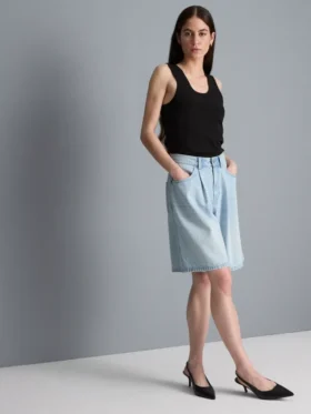 Bermuda-Shorts aus Baumwoll-Denim