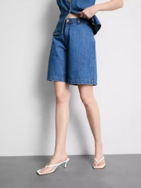 Bermuda-Shorts aus Baumwoll-Denim
