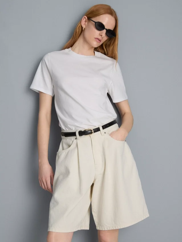 Bermuda-Shorts aus Baumwoll-Denim