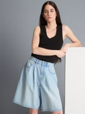 Bermuda-Shorts aus Baumwoll-Denim
