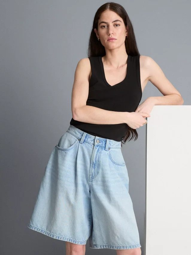 Bermuda-Shorts aus Baumwoll-Denim