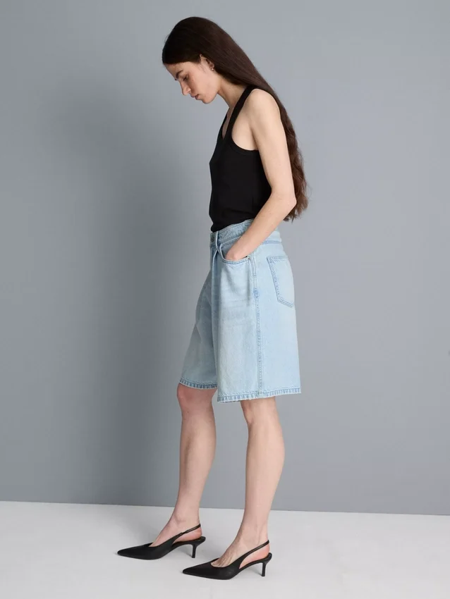 Bermuda-Shorts aus Baumwoll-Denim