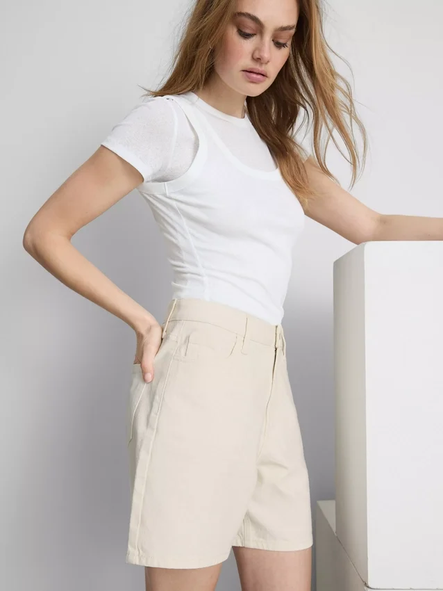 Bermuda-Shorts aus Baumwoll-Denim