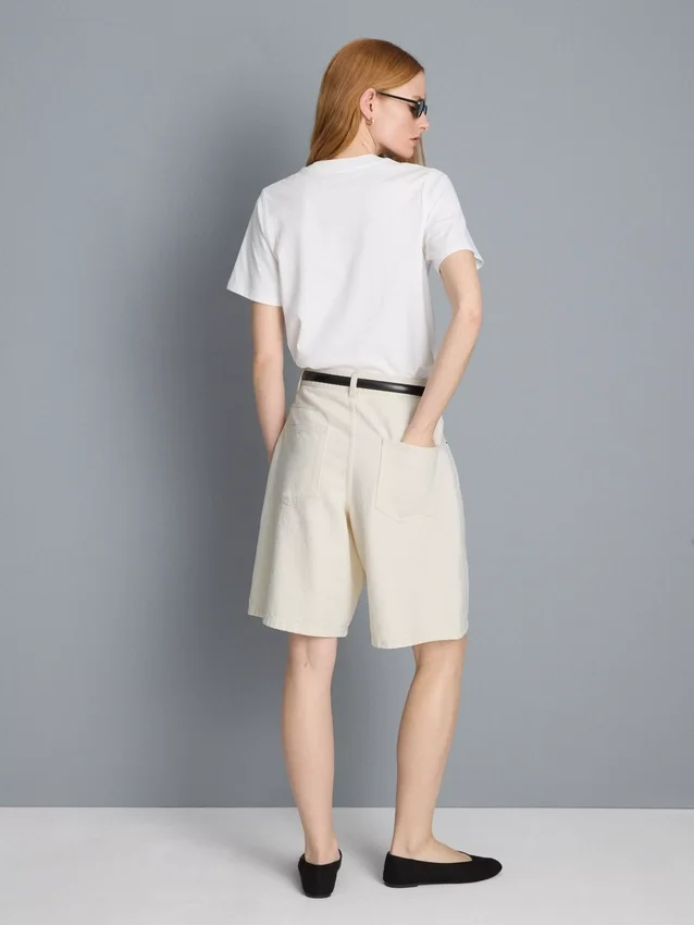 Bermuda-Shorts aus Baumwoll-Denim
