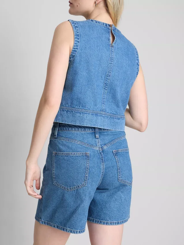 Bermuda-Shorts aus Baumwoll-Denim